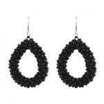 Oorbellen van zwarte facetkraaltjes