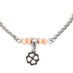 Stainless steel enkelbandje met Jade kralen en klavertje vier zilver1