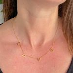 Stainless steel ketting love goud