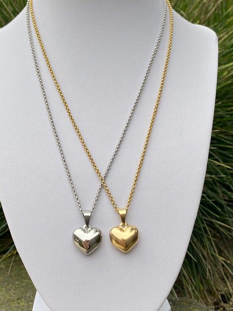 Stainless steel ketting bolhart zilver en goud
