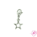 Bedel open sterretje zilver