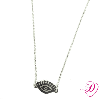 Stainless steel ketting beautiful eye zilver Stainless steel ketting beautiful eye zilver