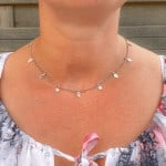 Stainless steel ketting feather zilver