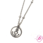 Stainless steel ketting ankertje zilver