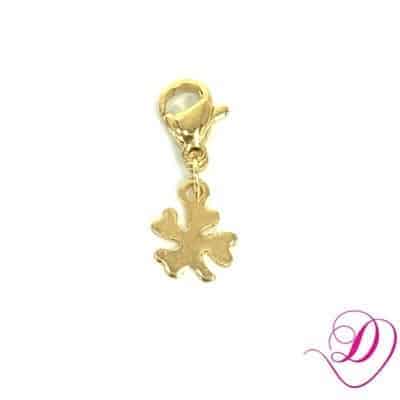 Bedel klavertje 4 voor armband goud Bedel klavertje 4 voor armband goud