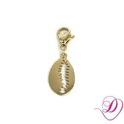 Bedel schelpje voor armband goud