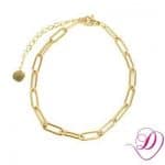 Schakelarmband voor bedels ovaal goud2