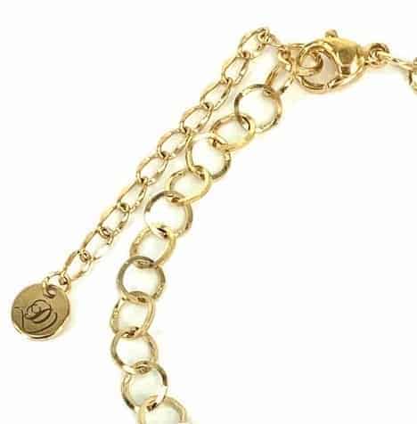 Stainless steel bedelarmband rond goud