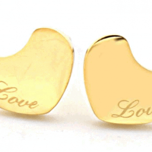 Stainless steel studs Hartje love goud
