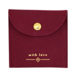 Sieradenzakje bordeaux rood with love