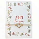 Armbandje op kaartje a gift for you hartje goud