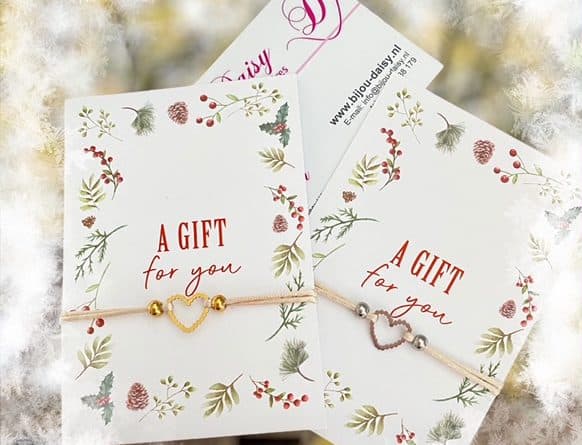 Armbandje op kaartje a gift for you