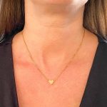 Stainless steel ketting hart goud