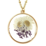 Ketting hanger droogbloemen goud 3 600