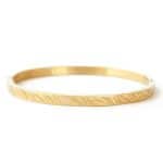 Stainless steel bangle zebraprint goud smal