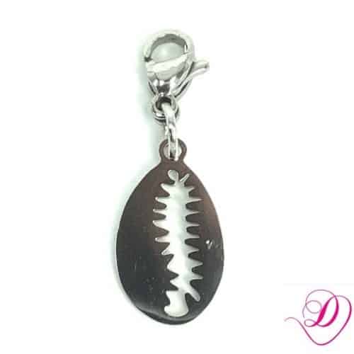 Stainless steel bedel schelp voor bedelarmband zilver