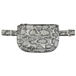 Riemtasje Snake grijs zilver voorkant