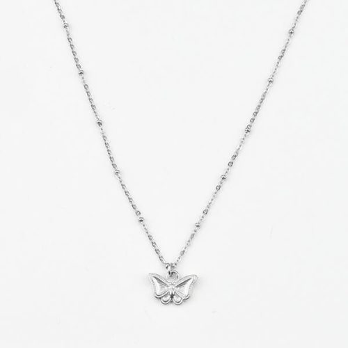Ketting hanger vlinder zilver 600 klein Ketting hanger vlinder zilver