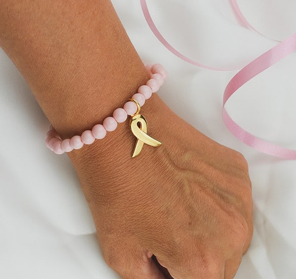 Pink Ribbon armbandje 2023 roze goud