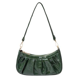 Schoudertasje-croissant-Madam-groen