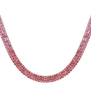 Ketting-met-strass-steentjes-roze