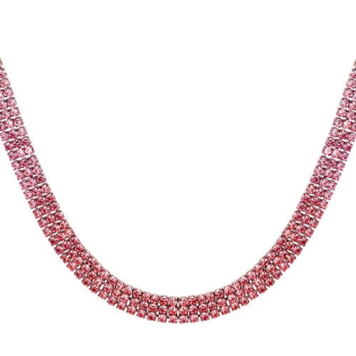 Ketting-met-strass-steentjes-roze