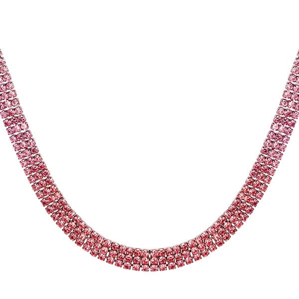 Ketting-met-strass-steentjes-roze