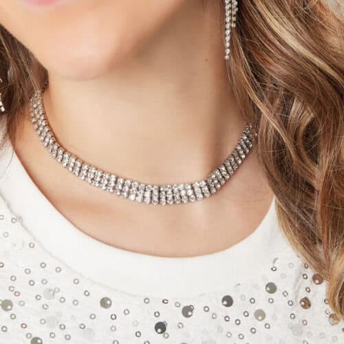 Ketting-met-strass-steentjes-zilver