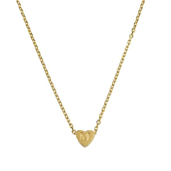 Ketting-hartje-letter-m-goud-klein