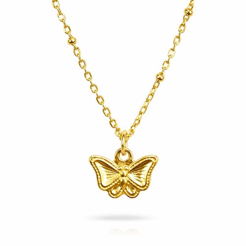 Gouden ketting met vlinder stainless steel Daisy's Collection