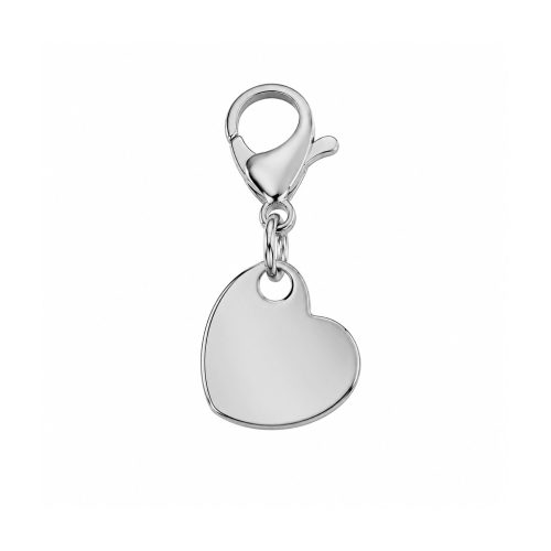 Bedel hartje — stainless steel zilver