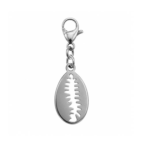 Bedel voor armband schelp stainless steel zilver