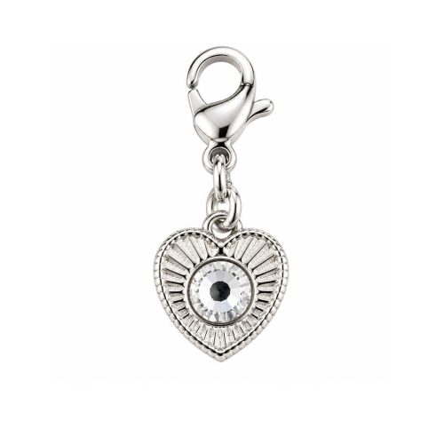 Bedel hartje preciosa kristal zilver