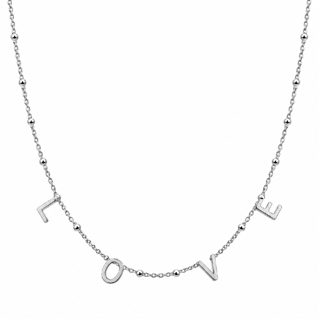 Ketting met LOVE letters zilver